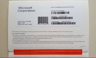 Microsoft Windows-de Sticker van de Activeringscoa van het Softwareetiket Pro