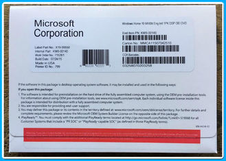 Microsoft Windows 10 Prodvd oem van het Softwarehuis pak met 64 bits met 32 bits, win10-huis Echte vergunning