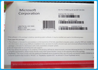 Microsoft Windows 10 Professionele Volledige Versieoem ECHTE ZEER BELANGRIJKE DVD E-mail Band met 64 bits