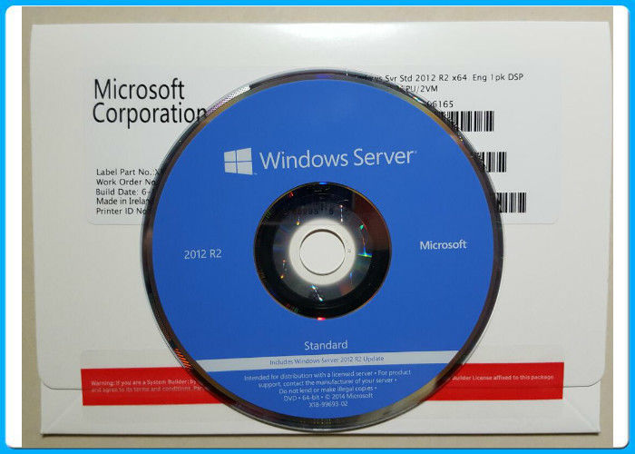 Gloednieuwe OEM van het Windows Server 2012r2 standard R2 X64 Pakactivering met DVD