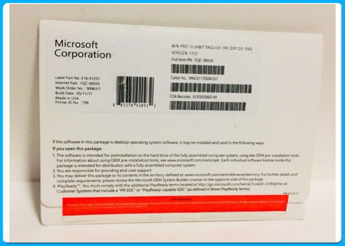 Van de Taal Echte Microsoft Windows van lidstaten Multi de Software Prooem Sticker100% Activering online